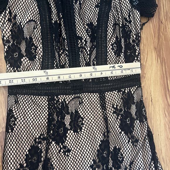 Ryse The Label Samson Black & Nude Lace Overlay Long Sleeve Dress Size XS - Picture 11 of 13